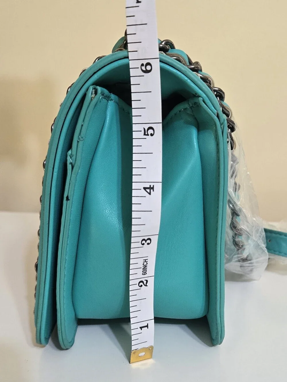 Badgley Mischka Quilted Crossbody Bag in Teal Green